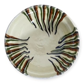 Castron din ceramica, bol pentru sosuri, masline, alune, portie mica, traditional, lucrat manual, 10 cm - Img 4