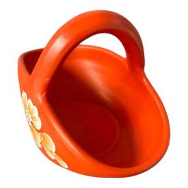 Cosulet rosu din ceramica - Img 2