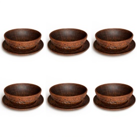 Set 12 piese din ceramica, farfurii si castroane, ceramica tradițională – lucrate manual - Img 2