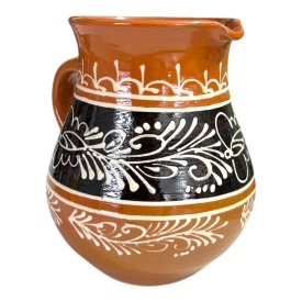 Ulcior ceramic maro, glazurat, 14 cm, 1 litru – tradițional românesc, sigur pentru lichide - Img 3