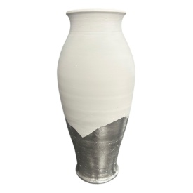 Vaza ceramica, luxury, foita de argint - Img 1