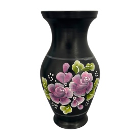 Vaza ceramica pentru flori, pictata manual, autentica de Marginea - Img 2