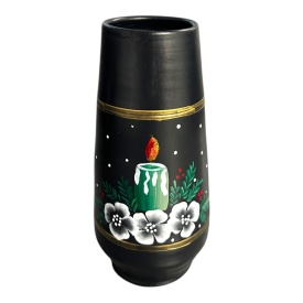 Vază de Crăciun din ceramică pictată manual – 30 cm, Marginea - Img 1
