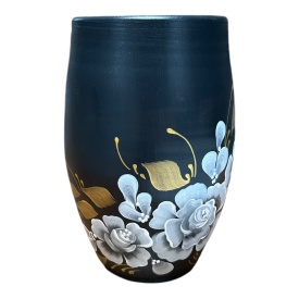 Vaza de flori eleganta din ceramica neagra - Img 1