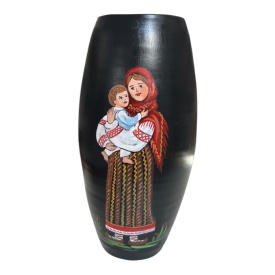 Vaza decorativa traditionala din ceramica, taranca - Img 3