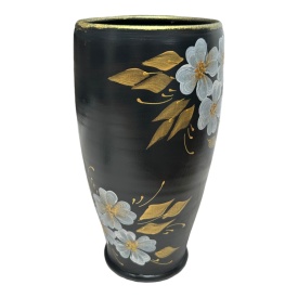 Vaza din ceramica neagra, eleganta - Img 2