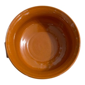 Castron ceramic tradițional românesc cu mânere, lucrat și decorat manual – Bol pentru servire - Img 2