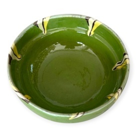 Castron din ceramica, bol pentru sosuri, masline, alune, portie mica, traditional, lucrat manual, 10 cm - Img 2