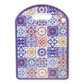 Suport din ceramica, forma tocator, pentru oala fierbinte sau decorativ, mozaic, contemporan, 17 x 24 cm - Img 3