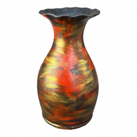 Vaza ceramica decorata manual, unicat, 20cm - Img 1