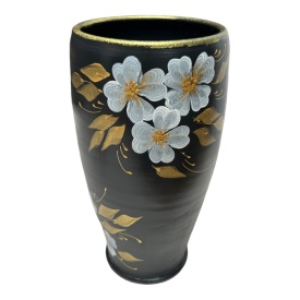 Vaza din ceramica neagra, eleganta - Img 1