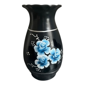 Vază ceramică Marginea pictată manual, 25 cm - Img 1