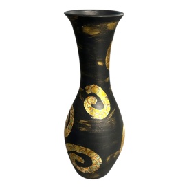 Vaza din ceramica, moderna, colectia luxury cu foita de aur - Img 2