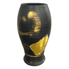 Vaza moderna din ceramica cu foita de aur - Img 3