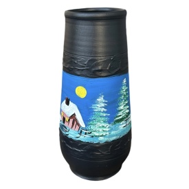 Vaza pictata cu peisaj de iarna - Img 4