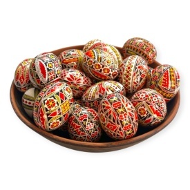 Ou incondeiat,rosu, traditional Bucovina 7 cm – cadou Paste, decor si colectie, lucrat manual - Img 4