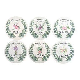 Set suporuri pentru pahare, lemn, citate biblice - Img 1