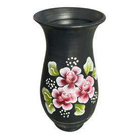 Vaza ceramica pentru flori, pictata manual, autentica - Img 2
