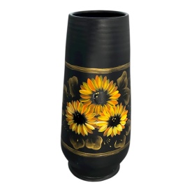 Vază ceramică pictată manual cu floarea-soarelui – Marginea, 30 cm - Img 2