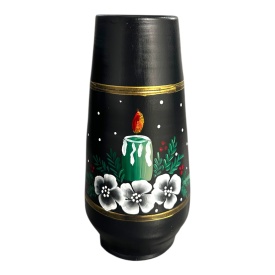 Vază de Crăciun din ceramică pictată manual – 30 cm, Marginea - Img 2