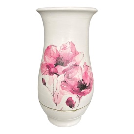 Vaza de flori, alba, eleganta, roz - Img 1
