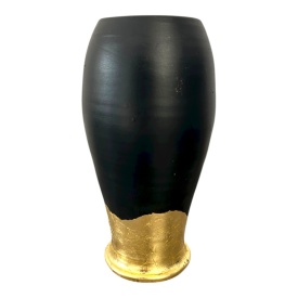 Vază modernă din ceramică cu foiță de aur 25 cm - Img 6