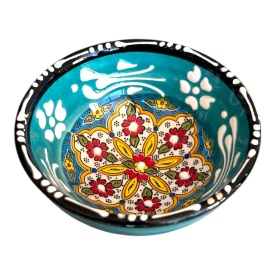 Bol mic din ceramica, lucrat manual, turocaz, pentru sosuri, alune, nuci, bijuterii - Img 2