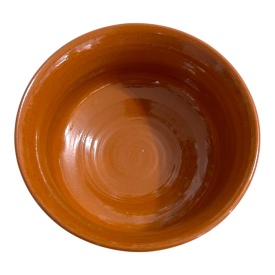 Castron ceramic tradițional românesc, lucrat și decorat manual – Bol pentru servire, 13 cm - Img 3