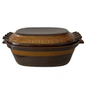 Vas roman mare glazurat pentru cuptor,6 litri - Img 1