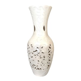 Vaza mare de podea, inalta, ceramica, perforata, eleganta pentru decorul casei, 68 cm - Img 2