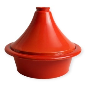 Vas tajine din lut pentru cuptor, tocanite, sarmale, fripturi, gătit tradițional lent, 31×27 cm - Img 1