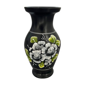 Vaza ceramica pentru flori, pictata manual, autentica de Marginea - Img 2