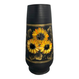 Vază ceramică pictată manual cu floarea-soarelui – Marginea, 30 cm - Img 3