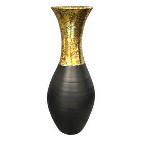 Vaza luxury, moderna, silueta cu foita de aur - Img 1