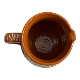 Ulcior ceramic maro, glazurat, 14 cm, 1 litru – tradițional românesc, sigur pentru lichide - Img 2