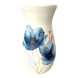 Vaza alba cu maci - Img 2