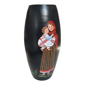 Vaza decorativa traditionala din ceramica, taranca - Img 2