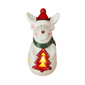 Figurina din ceramica, ren, 11cm - Img 1