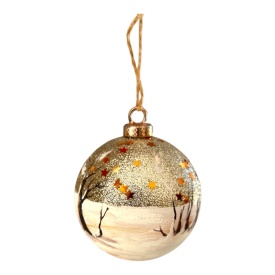 Glob de Crăciun pictat manual – decor brad unicat, cadou perfect sărbători - Img 2
