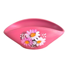 Suport din ceramica, bomboniera, roz, pictata manual, handmade - Img 2