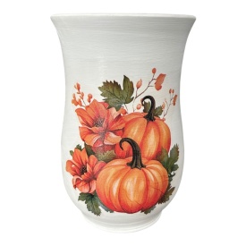 Vaza decorativa, model dovleac - Img 1