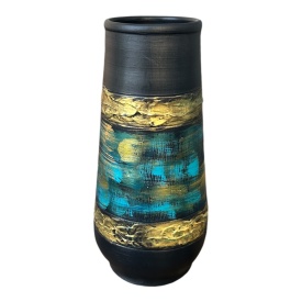 Vaza moderna din ceramica neagra - Img 1