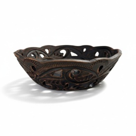 Bol ceramic lucrat manual, decupat, perforat – design unic pentru dulciuri și fructe - Img 2