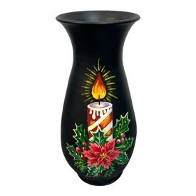 Vaza ceramica Marginea, lumanare, Craciun - Img 1