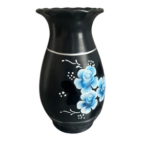 Vază ceramică Marginea pictată manual, 25 cm - Img 2