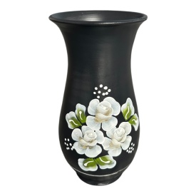 Vaza ceramica pentru flori, pictata manual, autentica - Img 1